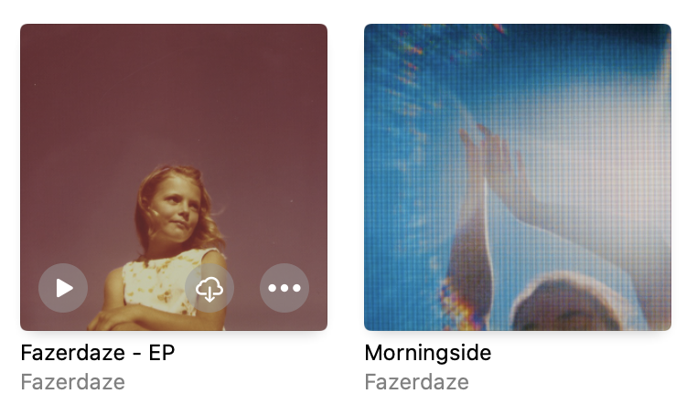 Скриншот из Айтюнс, где альбом Morningside коллектива Fazerdaze зачем-то разделился на два.